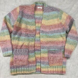 Next UK Brand Girls Kids Ombré Rainbow Cardigan Size 7 VGUC Pockets